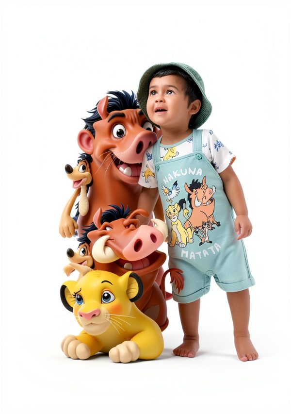 Bentex Disney Lion King Baby Shortalls Set Soft Stretch-2