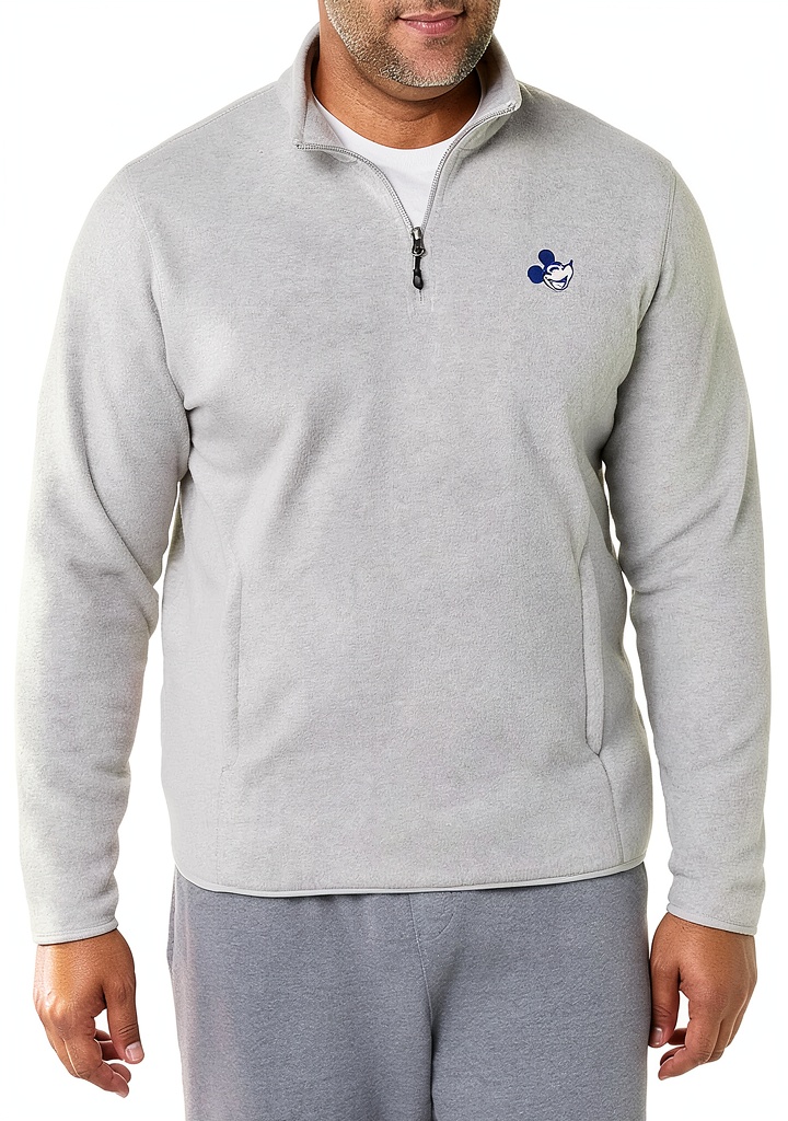 Amazon Essentials Polar Fleece Jacket in gray with mock neck and zippered pockets