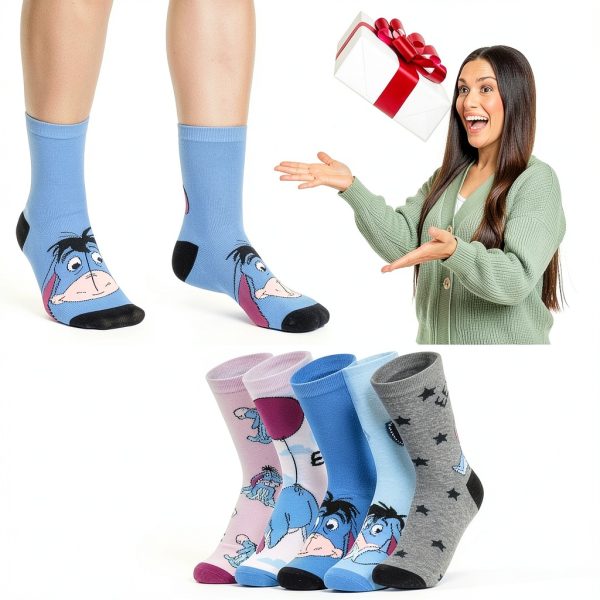 Disney Socks Women Soft Crew Character Designs Stitch Minnie-1