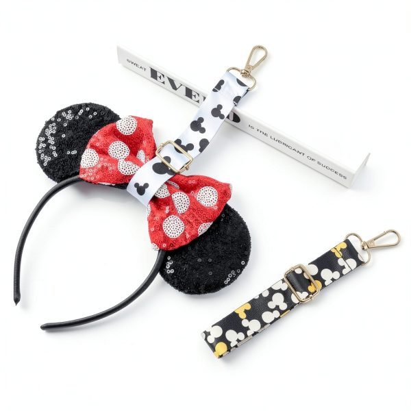 Pavo Mouse Ear Holder White Black Headband Keychain-5