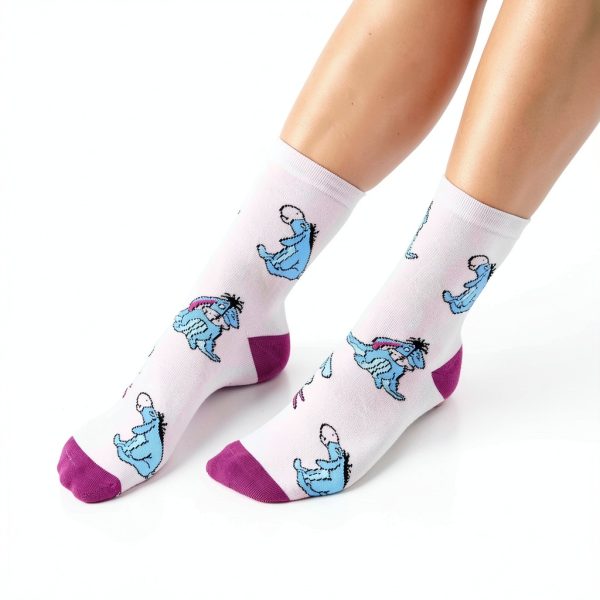Disney Socks Women Soft Crew Character Designs Stitch Minnie-2