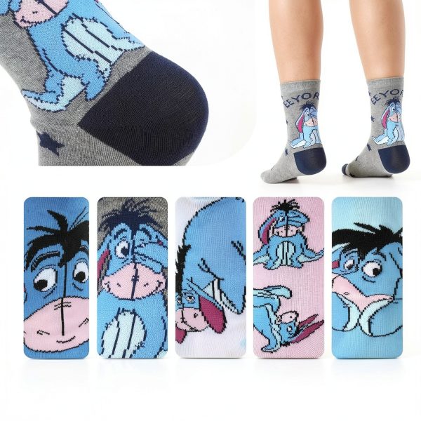 Disney Socks Women Soft Crew Character Designs Stitch Minnie-3