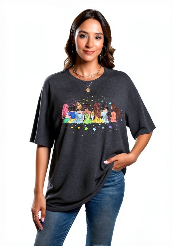 Womens Magical Princess Graphic Tee Cotton Comfort Fit-2