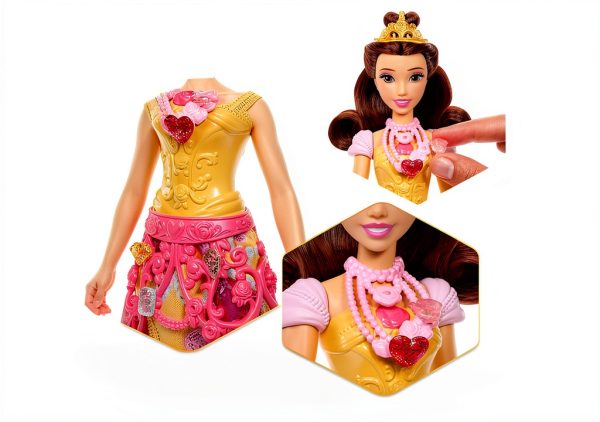 Disney Jewel Reveal Belle Doll Surprise Fashion Toy Girls-4