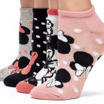 Disney Minnie Mouse No Show Socks Womens Breathable Fabric-0