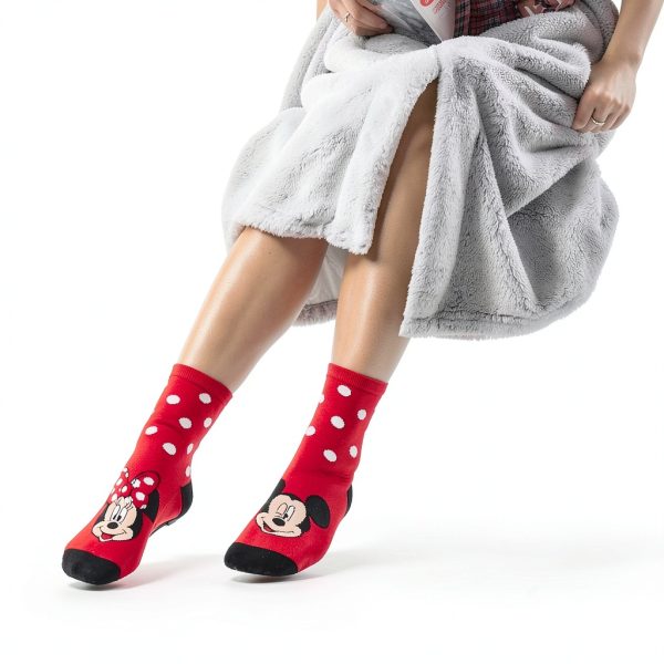 Disney Socks Women Soft Crew Character Designs Stitch Minnie-1