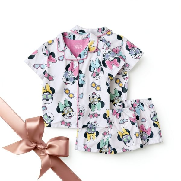 Disney Minnie Mouse Pajamas Girls Viscose Spandex Sleepwear-7