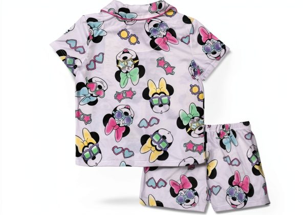 Disney Minnie Mouse Pajamas Girls Viscose Spandex Sleepwear-3