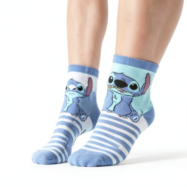 Disney Socks Women Soft Crew Character Designs Stitch Minnie-3