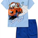 Disney Pixar Cars Tow Mater Boys Shorts Set Blue-0