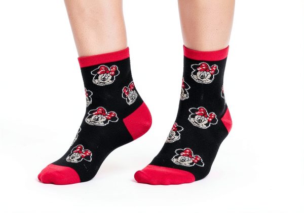 Disney Socks Women Soft Crew Character Designs Stitch Minnie-6