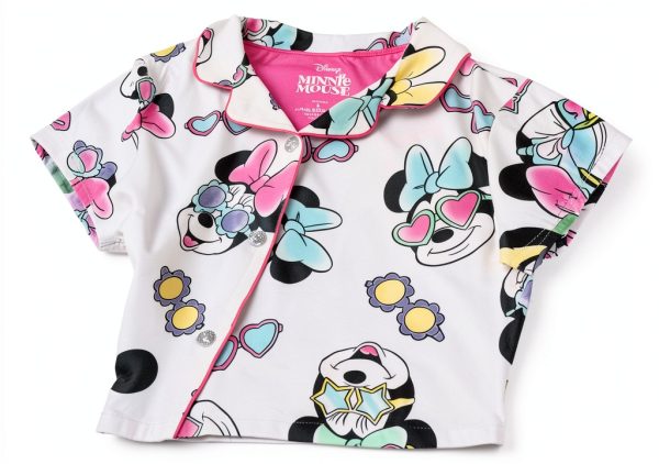Disney Minnie Mouse Pajamas Girls Viscose Spandex Sleepwear-1
