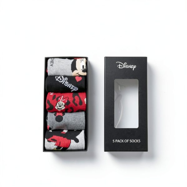 Disney Womens Crew Socks Cotton Stretch 12 Pairs-2