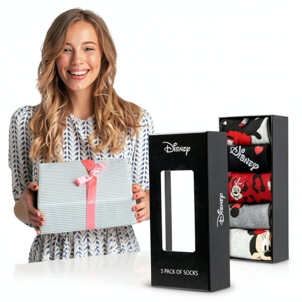 Disney Womens Crew Socks Cotton Stretch 12 Pairs-3