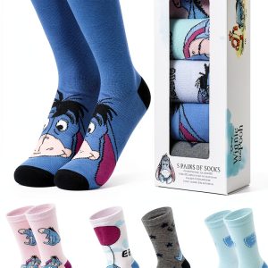 Disney Socks Women Soft Crew Character Designs Stitch Minnie-0