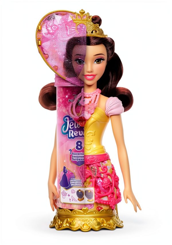 Disney Jewel Reveal Belle Doll Surprise Fashion Toy Girls-0