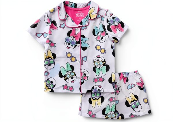 Disney Minnie Mouse Pajamas Girls Viscose Spandex Sleepwear-0