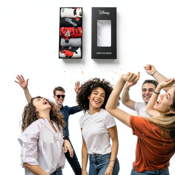 Disney Womens Crew Socks Cotton Stretch 12 Pairs-5