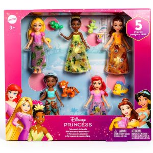Disney Princess Doll Set Mattel 5 Pack Figures Kids Toy-0