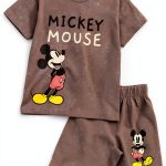 Disney Mickey Mouse Boys Short Set Tee Shorts Toddler-0