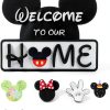 Interchangeable Welcome Sign Wooden Door Decor Home Decor-0