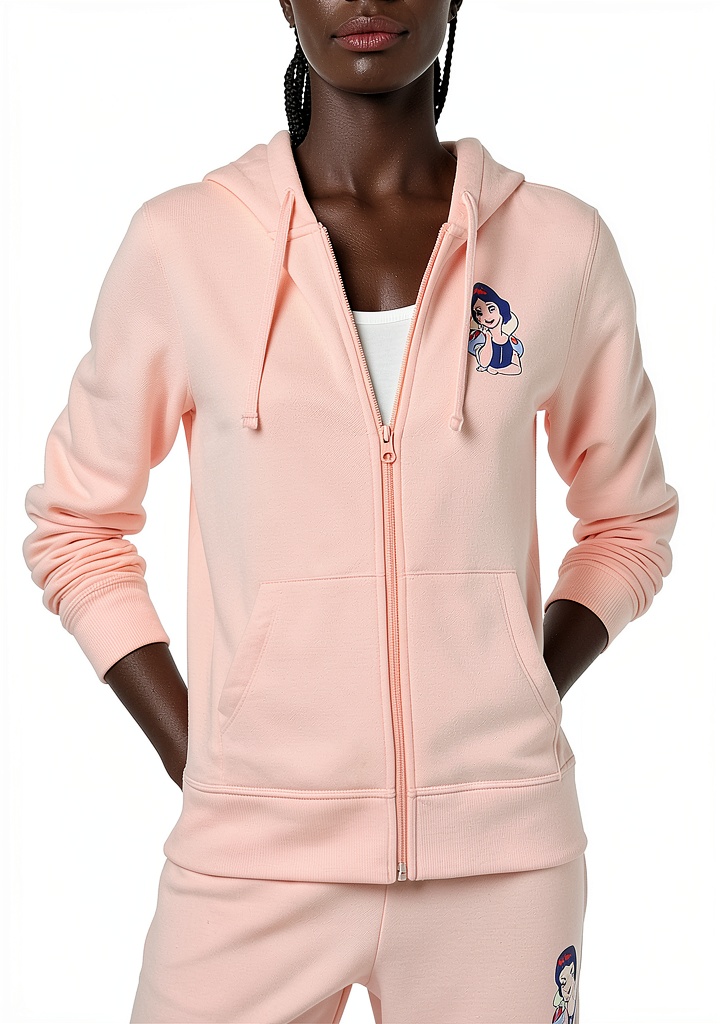 Amazon Essentials women's hoodie in Star Wars design worn casually