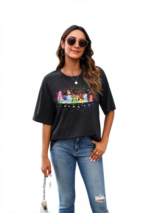 Womens Magical Princess Graphic Tee Cotton Comfort Fit-3