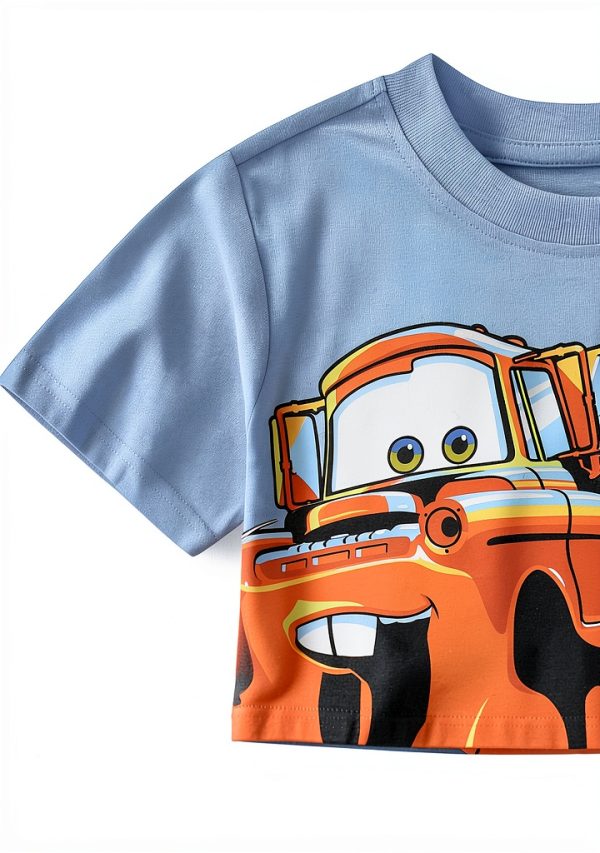 Disney Pixar Cars Tow Mater Boys Shorts Set Blue-3