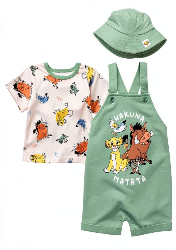 Bentex Disney Lion King Baby Shortalls Set Soft Stretch-0
