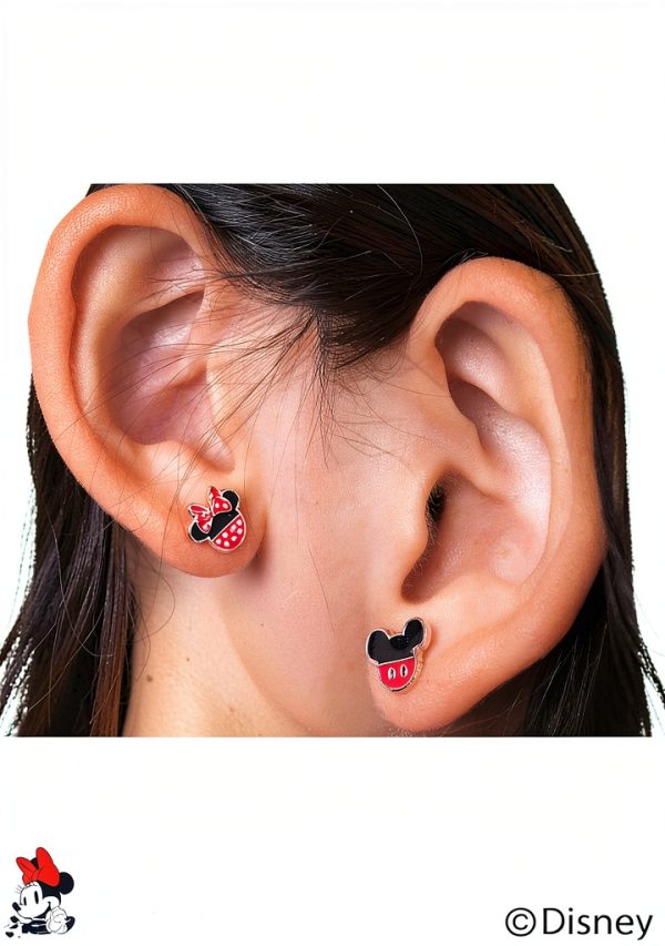 Disney Mismatched Stud Earrings Silver Plated Enamel Design-3