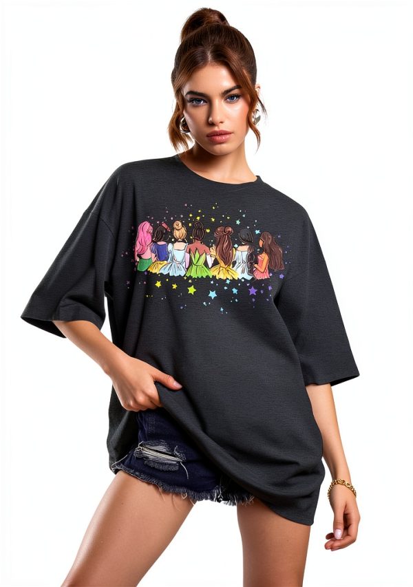 Womens Magical Princess Graphic Tee Cotton Comfort Fit-4